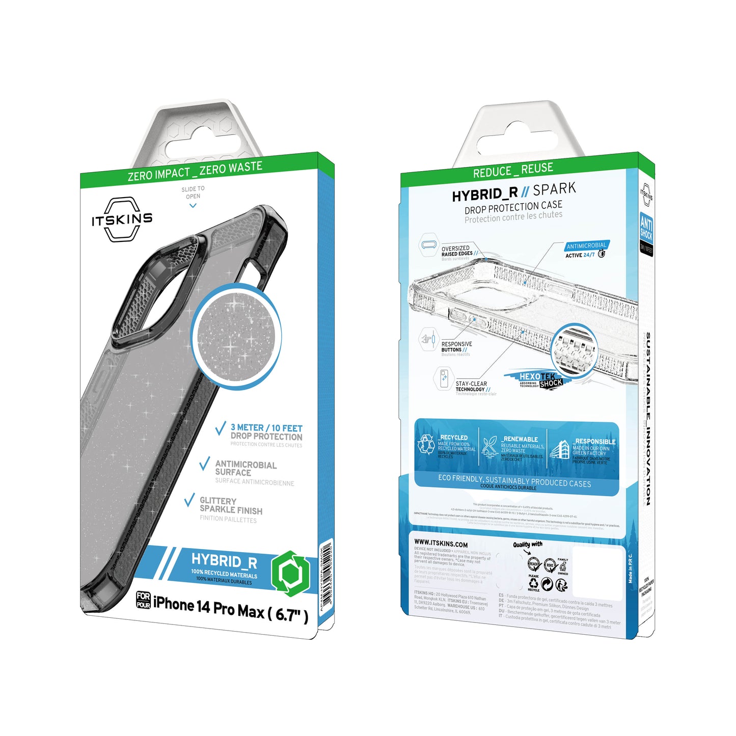 ITSKINS Hybrid Spark Case For iPhone 13 Pro - Transparent