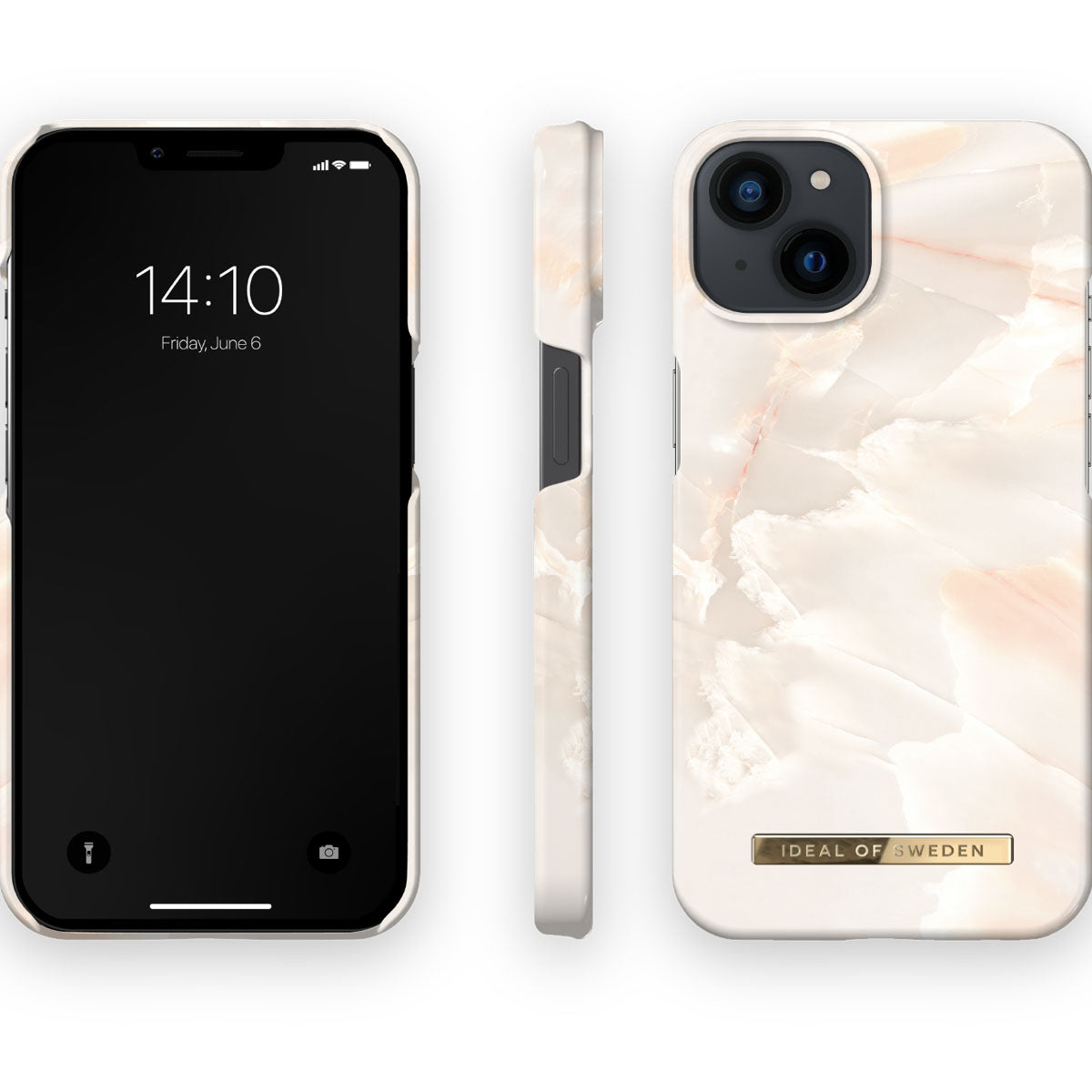 Ideal Of Sweden Fashion Case Magsafe for iPhone 14 - Rose Pearl Marble