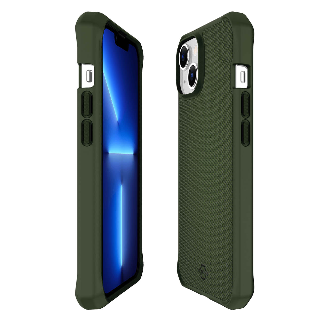 ITSKINS Hybrid Ballistic Case For iPhone 14 / 13 ( 6.1") - Olive Green