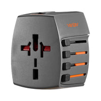 Ventev 12W Global Charginghub 300 Dual USB A Wall Charger And Travel Adapter - Gray