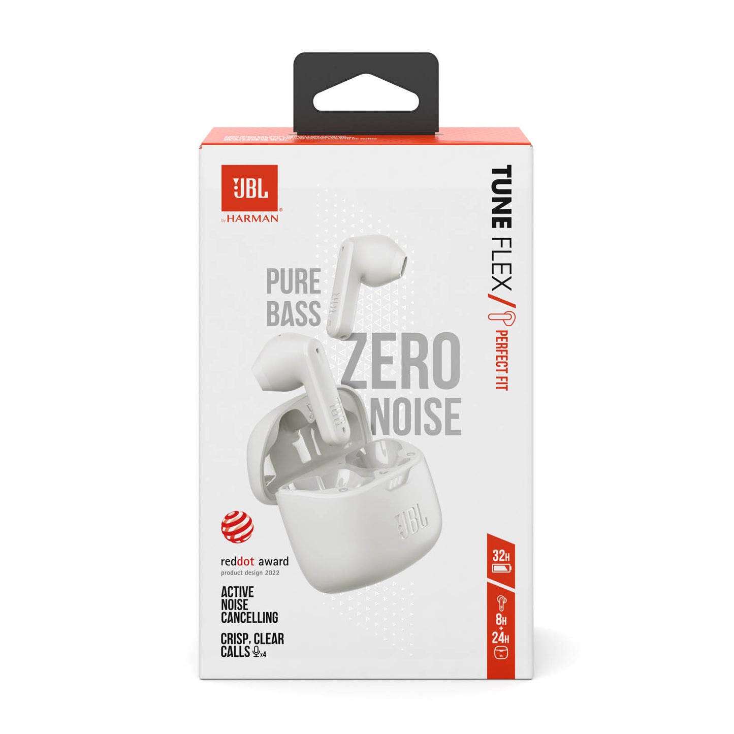 JBL Tune Flex True Wireless Noise Cancelling Earbuds - White