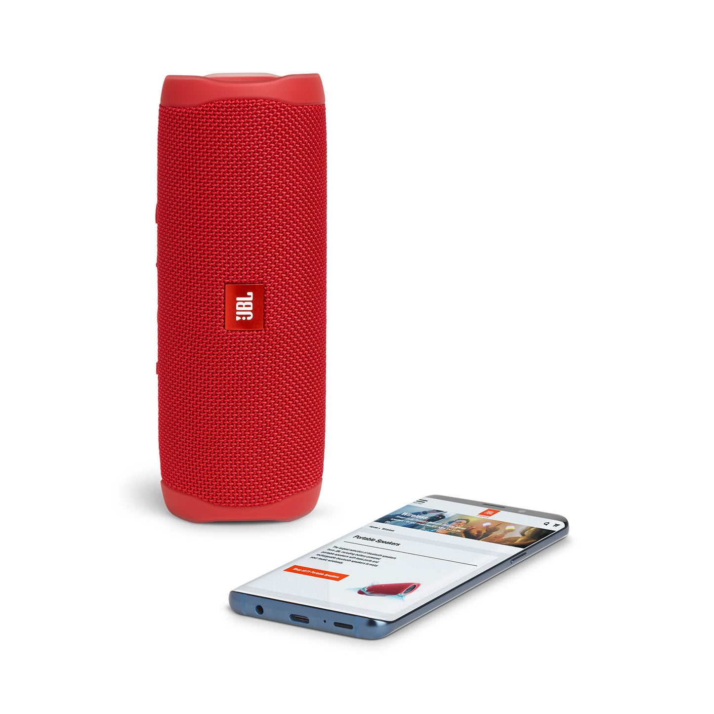 JBL Flip 5 Portable Waterproof Bluetooth Speaker - Red