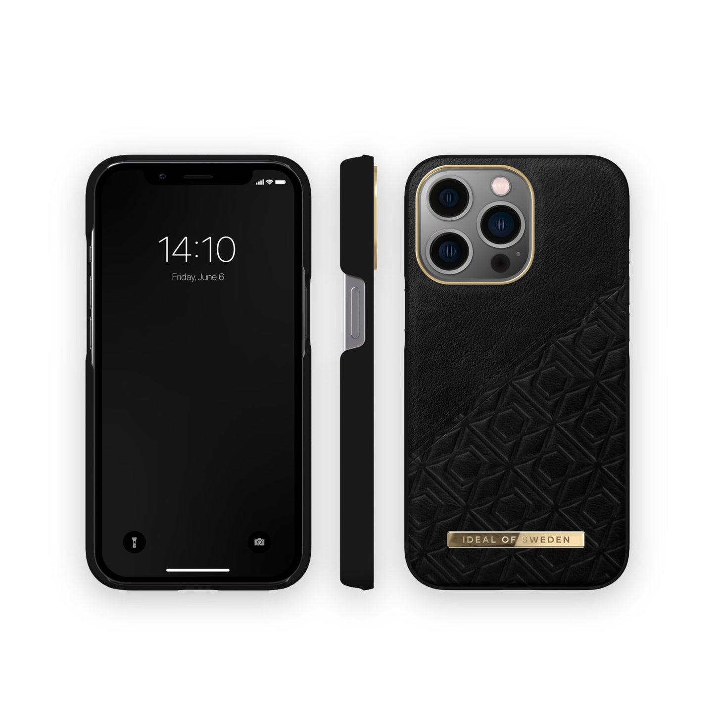 Ideal Of Sweden Atelier Mid Case for iPhone 13 Pro - Embossed Black
