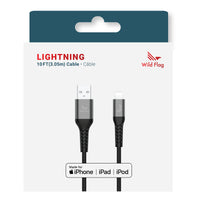 Wild Flag TPE 10ft USB-A To Lightning - Black