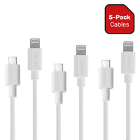 3-Pack Essentials By Ventev USB C To Apple Lightning Cable - Black