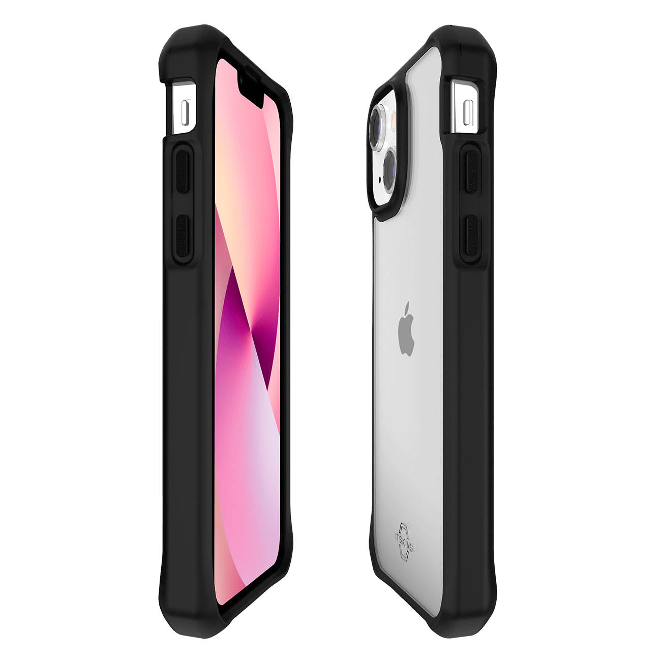 ITSKINS Hybrid Solid Case For iPhone 13 - Black/Transparent