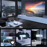 Yaber U2 720P Entertainment LCD Projector with Projector Screen - White