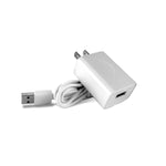 Wall Charger USB-A 5V/2.1A With 1M Micro USB Cable - White